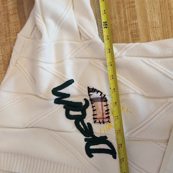 EBOSSY Women’s Cable Knit Long Sleeve Embroidered Cardigan, size L - Picture 7 of 12